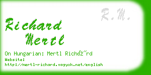 richard mertl business card